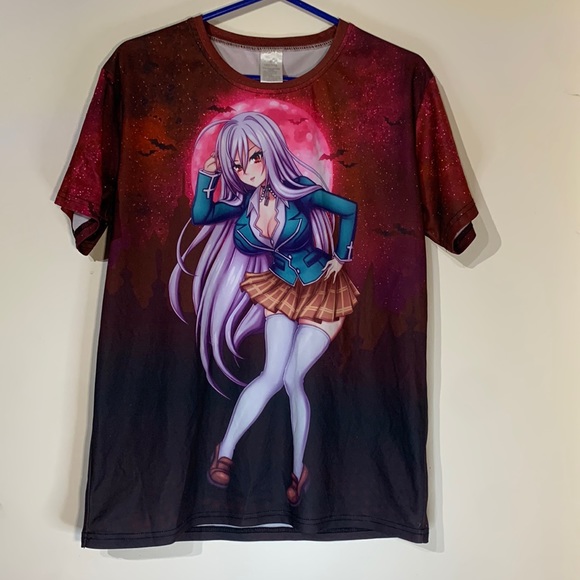 Rosario Vampire Anime T-Shirt Double Sided Graphic Tee Adult Small Manga - Picture 2 of 6